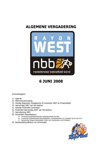 AV Boek Voorjaar 2008 - Rayon West - NBB