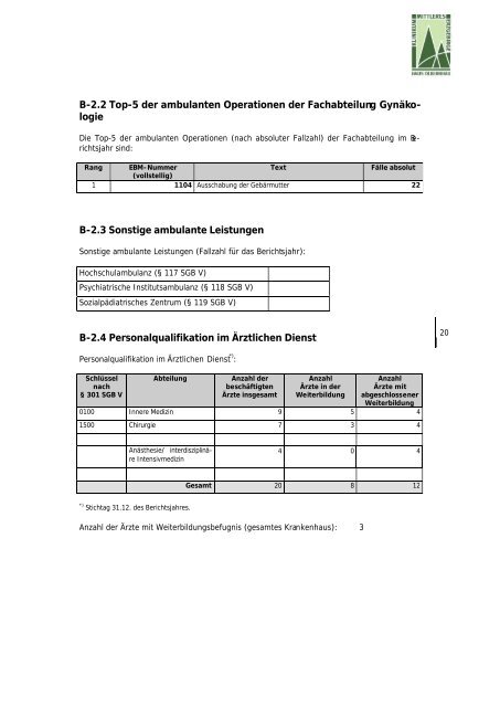 Strukturierter Qualitätsbericht - Klinikum Mittleres Erzgebirge