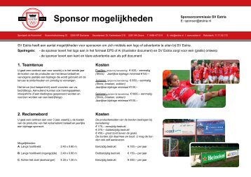 Download onze sponsorfolder - SV Estria