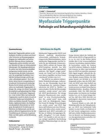 Myofasziale Triggerpunkte