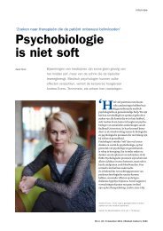 Psychobiologie is niet soft - Expert Centre for Psychology & Medicine