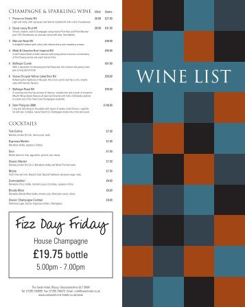 WINE LIST - Cotswold Inns & Hotels