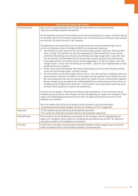 Werkplan Toezicht & Handhaving 2013 - Veilig Almere - Gemeente ...