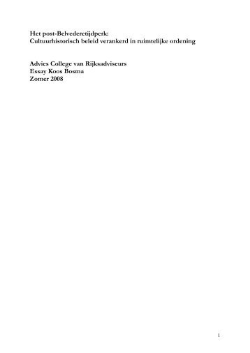 Download essay + advies als PDF - College van Rijksadviseurs
