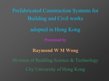 Prefabricated Construction Systems for Building and Civil works ...