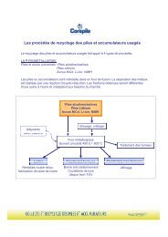 Les procédés de recyclage des piles et accumulateurs ... - Corepile