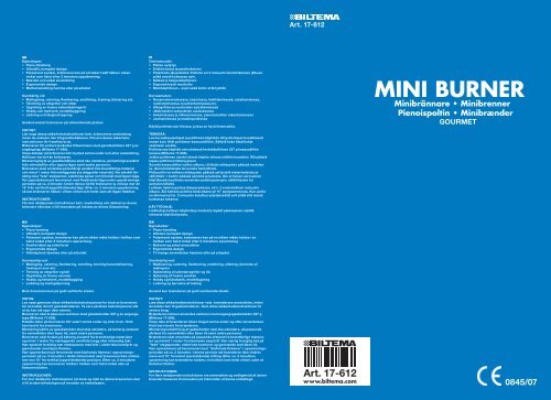 MINI BURNER - Biltema