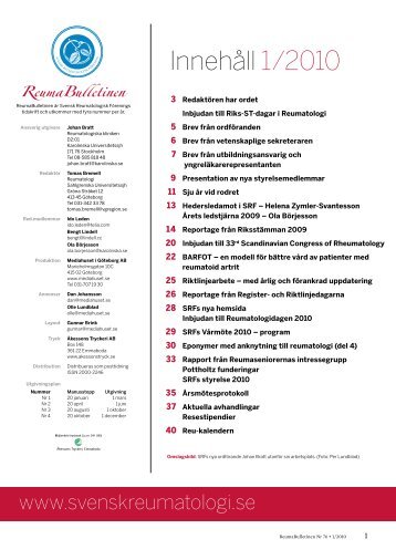 ReumaBulletinen - Svensk Reumatologisk Förening