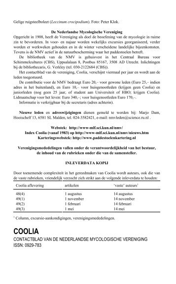 Coolia 48(3) - Nederlandse Mycologische Vereniging