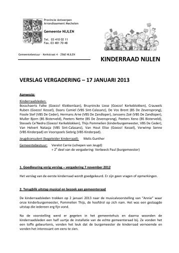 lees verslag - Jeugd Nijlen