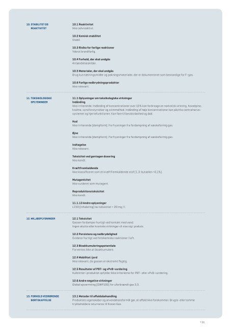 SIKKERHEDSDATABLAD FOR F-GAS - Kosan Gas