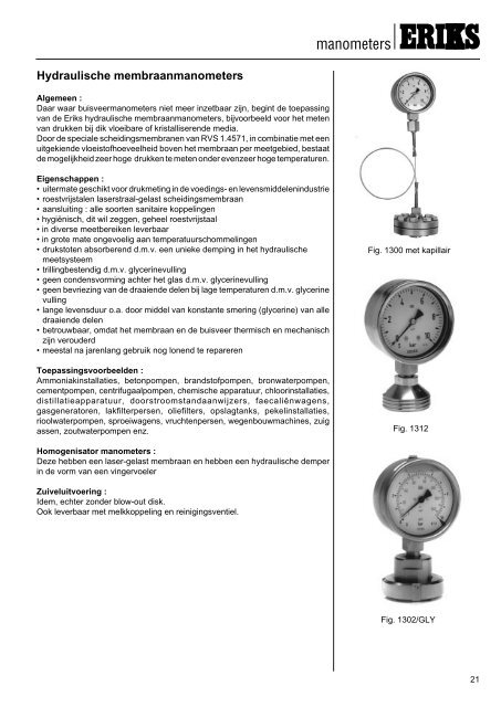 manometers nederlands - Eriks