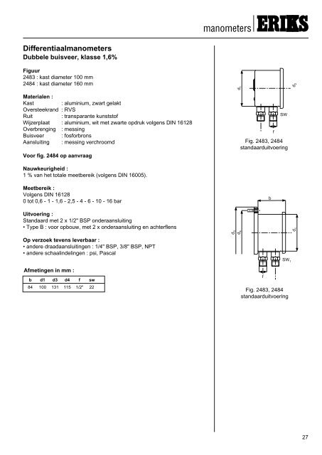 manometers nederlands - Eriks