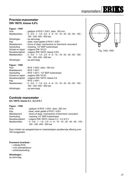 manometers nederlands - Eriks