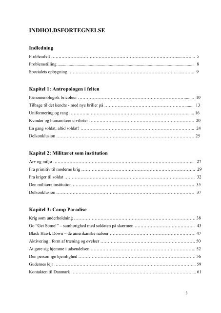 Et feltstudie i identitetsskabelsen af udsendte ... - Get a Free Blog