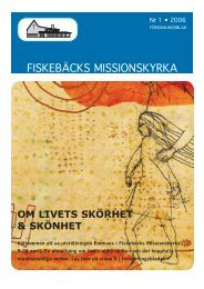 Församlingsblad nr 1, 2006 - Fiskebäcks Missionskyrka - Svenska ...