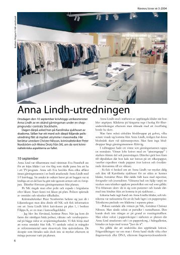 Anna Lindh-utredningen - Skl - Polisen