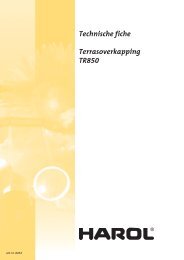 Technische fiche Terrasoverkapping TR850 - Harol Projects