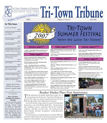 Tribune vol 2 Issue 9 - The Tri-Town Chamber of Commerce