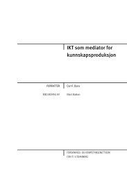 IKT som mediator for kunnskapsproduksjon - ITU