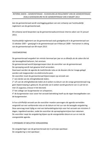 gemeenteraad - gemeente Jabbeke