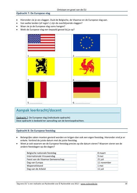 Aanpak leerkracht/docent