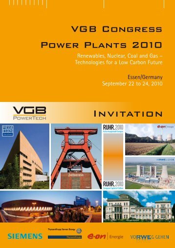 Invitation VGB Congress 2010 - VGB PowerTech
