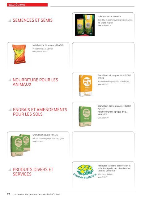 PRODUITS CROATES! ACHETONS DES Be CROative!