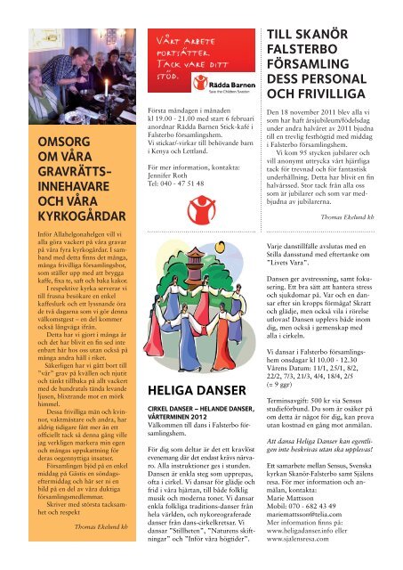 Nr 1 JANUARI/FEBRUAR I 2012 - Skanör Falsterbo Kyrkans Väl