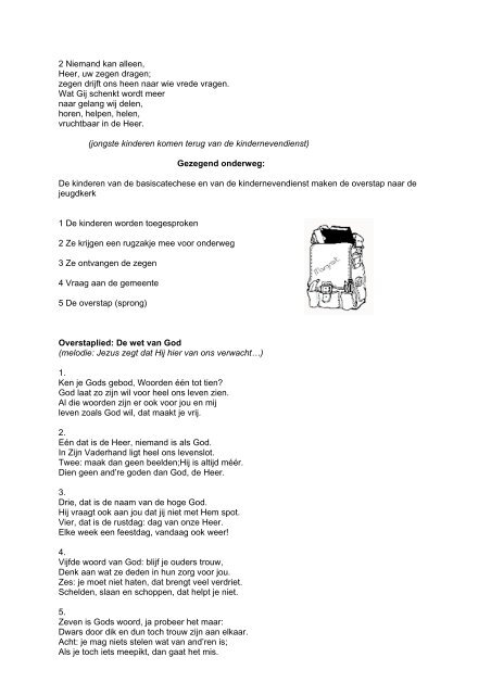 Orde van dienst voor de viering van zondag 1 juli 2012 ...