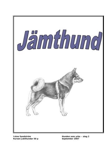 Jämthund - Extrasida.se