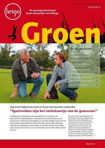 Sportvelden zijn het visitekaartje van de gemeente” - Heigo