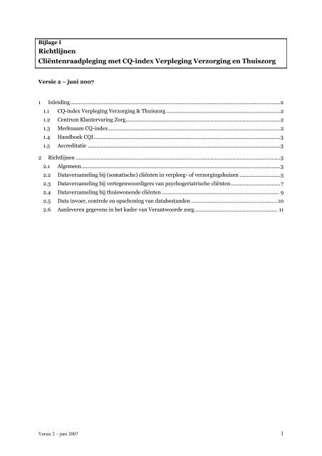 Meetverantwoording cliëntgebonden indicatoren ... - Zichtbare Zorg