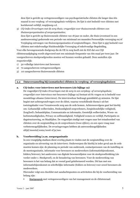 Meetverantwoording cliëntgebonden indicatoren ... - Zichtbare Zorg