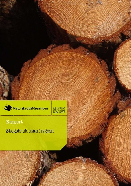 Rapport Skogsbruk utan hyggen - Naturskyddsföreningen