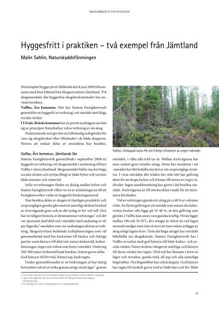 Rapport Skogsbruk utan hyggen - Naturskyddsföreningen