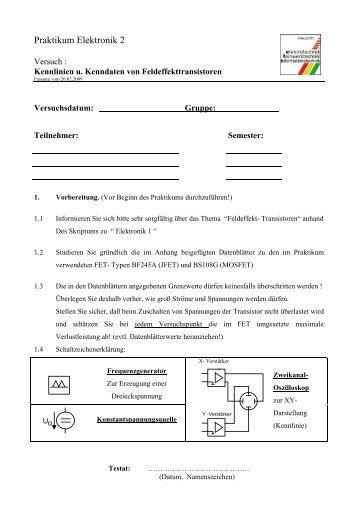 Unterlage für Versuch 1 - Georg-Simon-Ohm-Hochschule Nürnberg