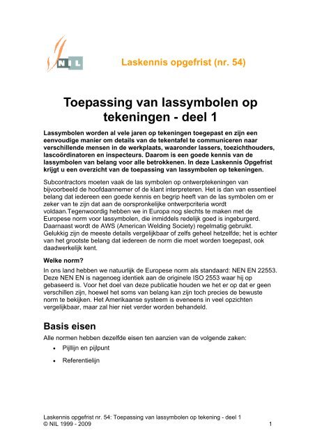 Toepassing van lassymbolen op tekeningen - deel 1 - NIL