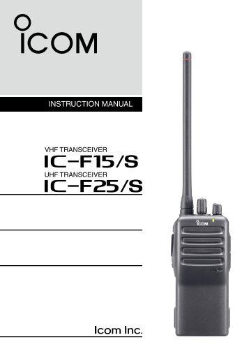 IC-F15/S_F25/S Instruction Manual