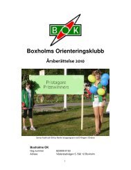 Årsberättelse 2010 - Boxholms OK
