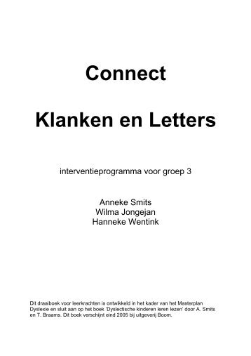 Draaiboek Connect Klanken en Letters - Masterplan Dyslexie