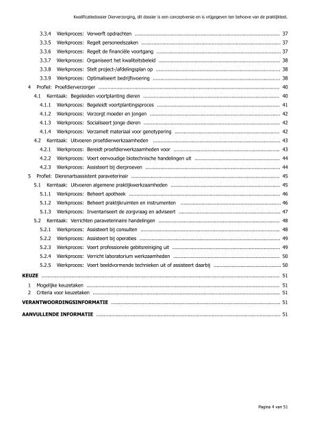 Kwalificatiedossier MBO: Dierverzorging Profiel(en):