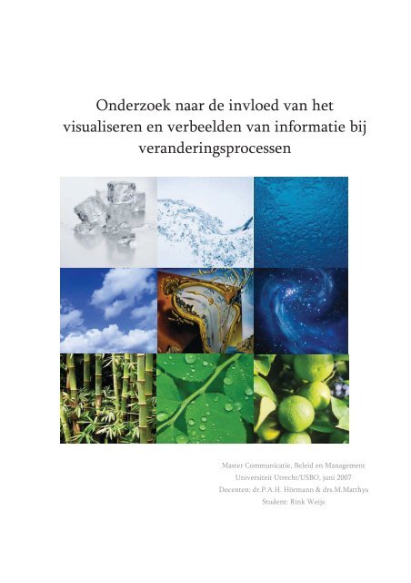 Onderzoek naar de invloed van het visualiseren en verbeelden van ...