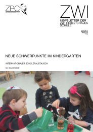 Neue schwerpuNkte im kiNDergarteN - Zwi Perez Chajes Schule