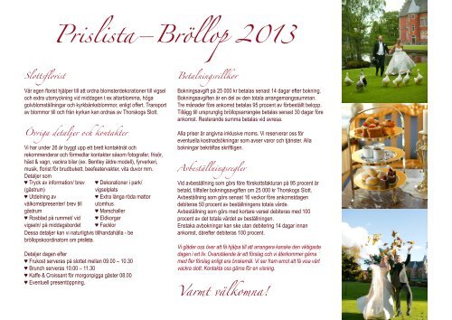 PDF: Bröllopsförslag 2013 - Thorskogs slott