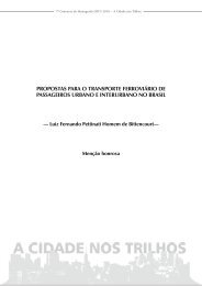 proposTAs pArA o TrAnsporTe ferroviário de pAssAgeiros ... - CBTU