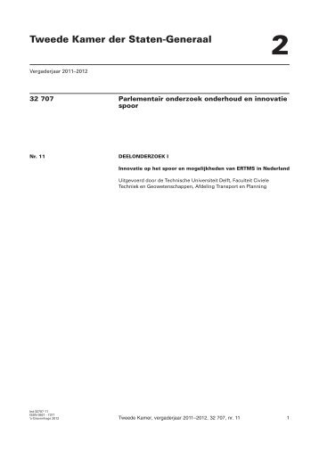 Deelonderzoek 1 - Tweede Kamer
