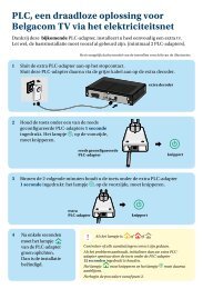 Installeer uw PLC voor 2 tv's - Belgacom