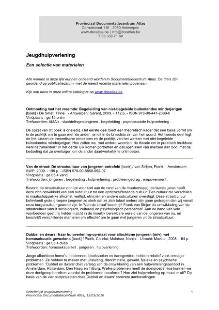 Jeugdhulpverlening - Antwerps Netwerk Psychosociale Zorg ...