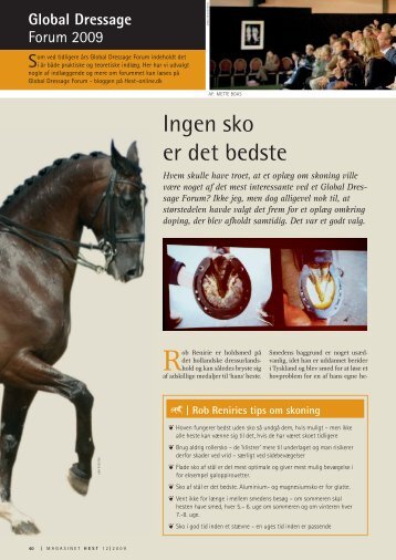 Ingen sko er det bedste - Hestemagasinet.dk